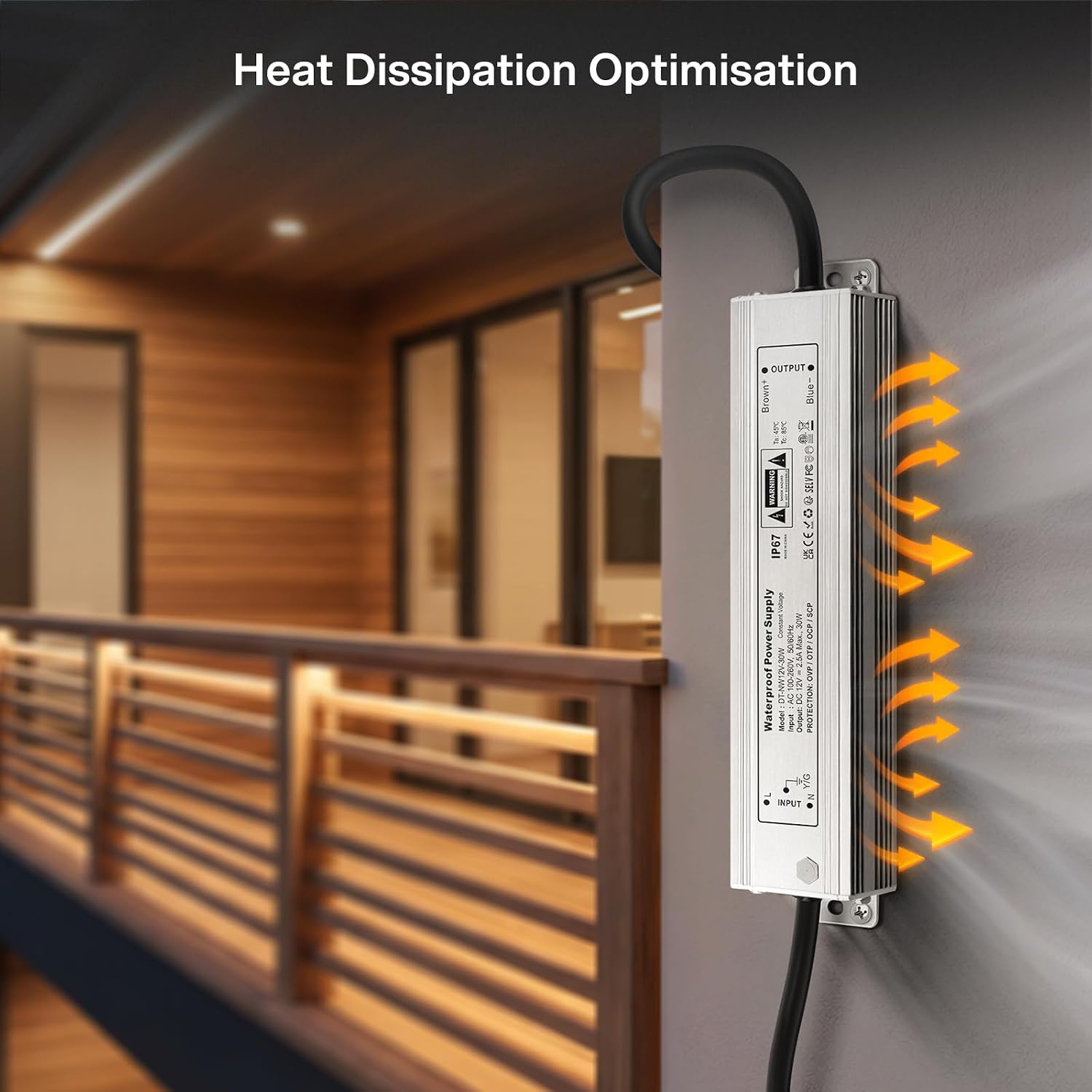 Thumbnail 3 de REYLAX 12V LED Driver Lighting Outdoor Transformer 30W IP67 — Reliable Low Voltage Power Supply for Garden and Shed Lights