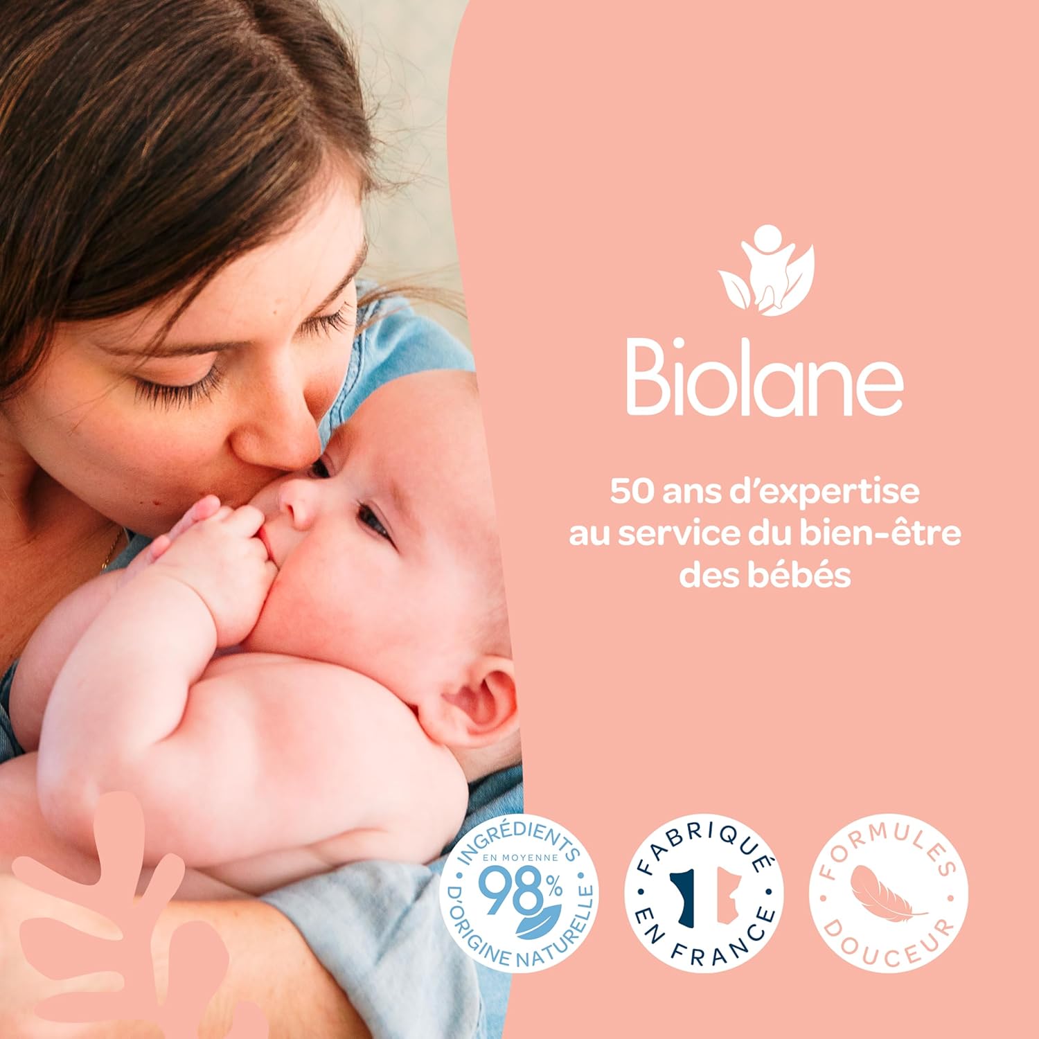 Thumbnail 6 de BIOLANE Soft Cotton Pads for Baby – 150 x 100% Organic Cotton, Made in France