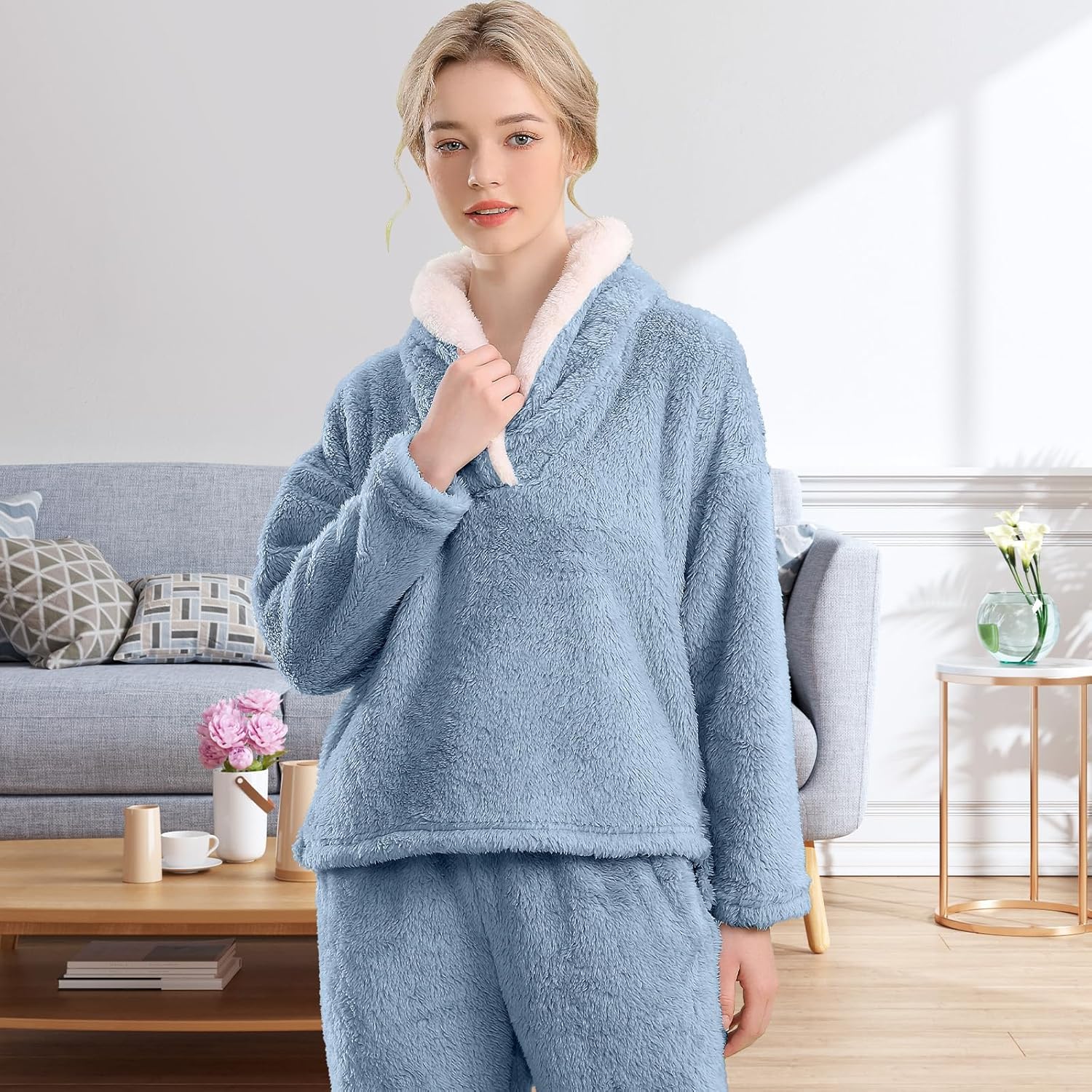Thumbnail 2 de BOSECETA Fluffy Pajamas 2-Piece Set