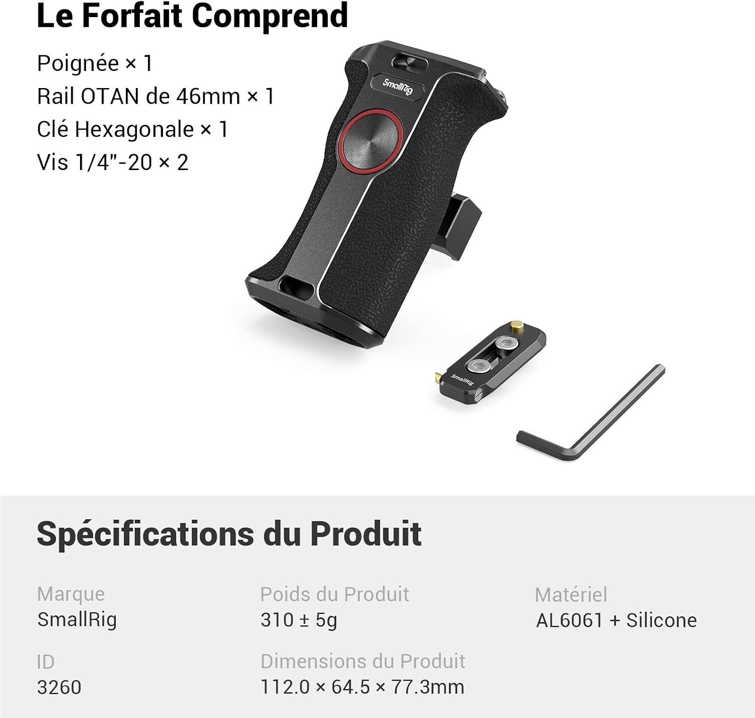 Thumbnail 6 de SMALLRIG 3260 Poignée Rotative NATO 5 kg