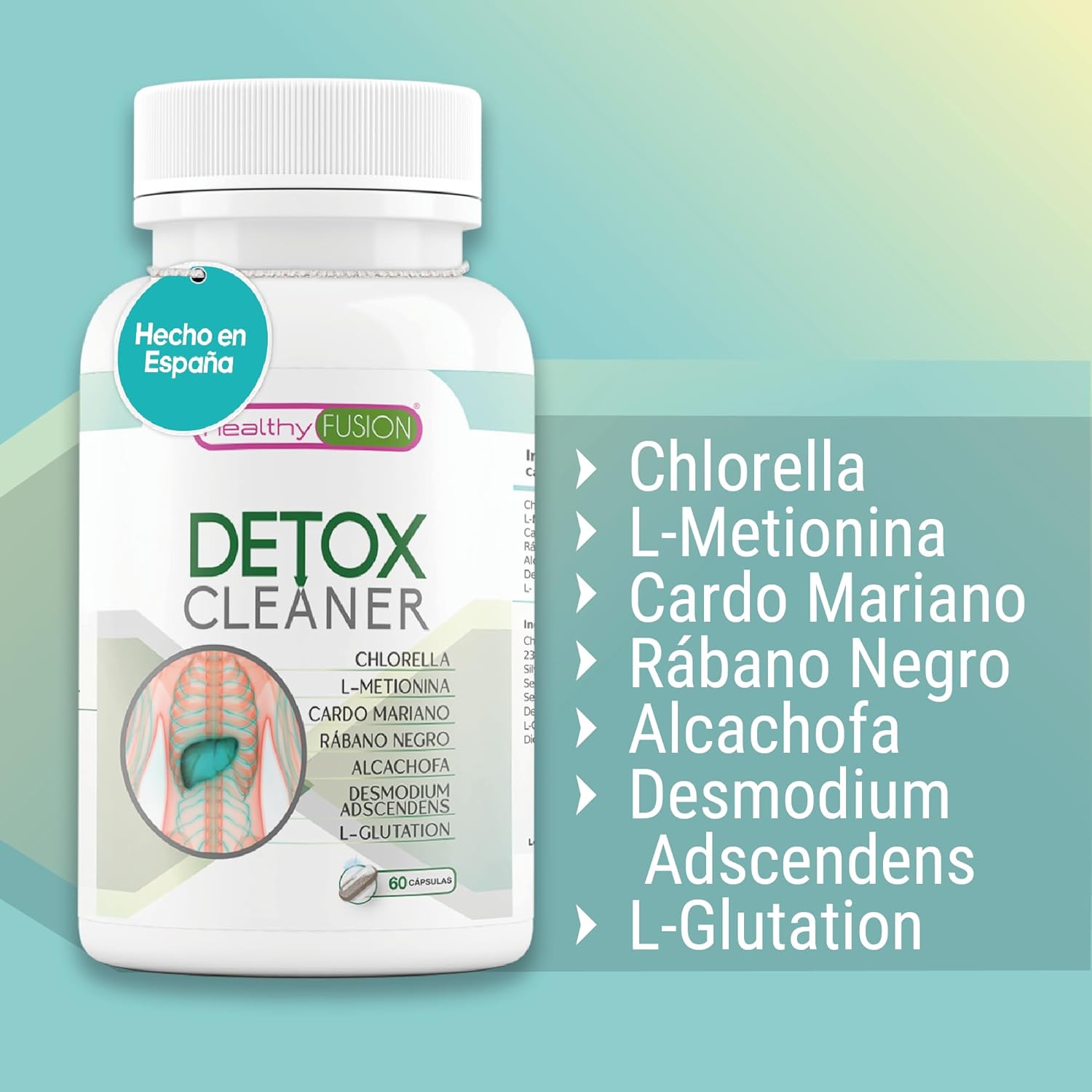 Thumbnail 1 de Healthy Fusion Detox Cleaner 🌿 | Depurativo Hígado y Colon, 60 cápsulas