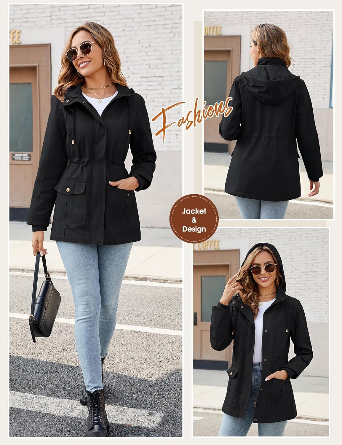 Thumbnail 1 de Vancavoo Übergangsjacke Damen Jacke Outdoor