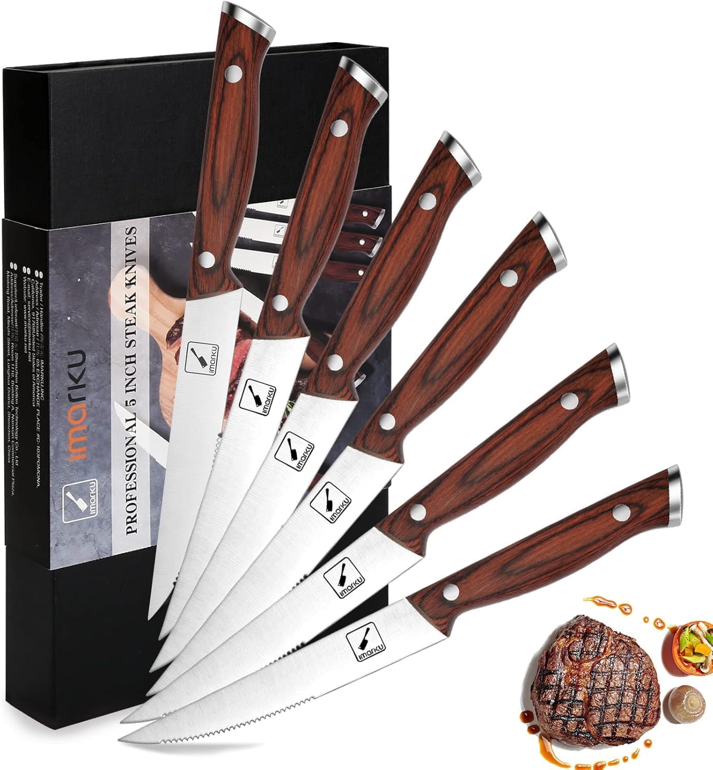 Detalle de imarku Steak Knife Set, 9-inch