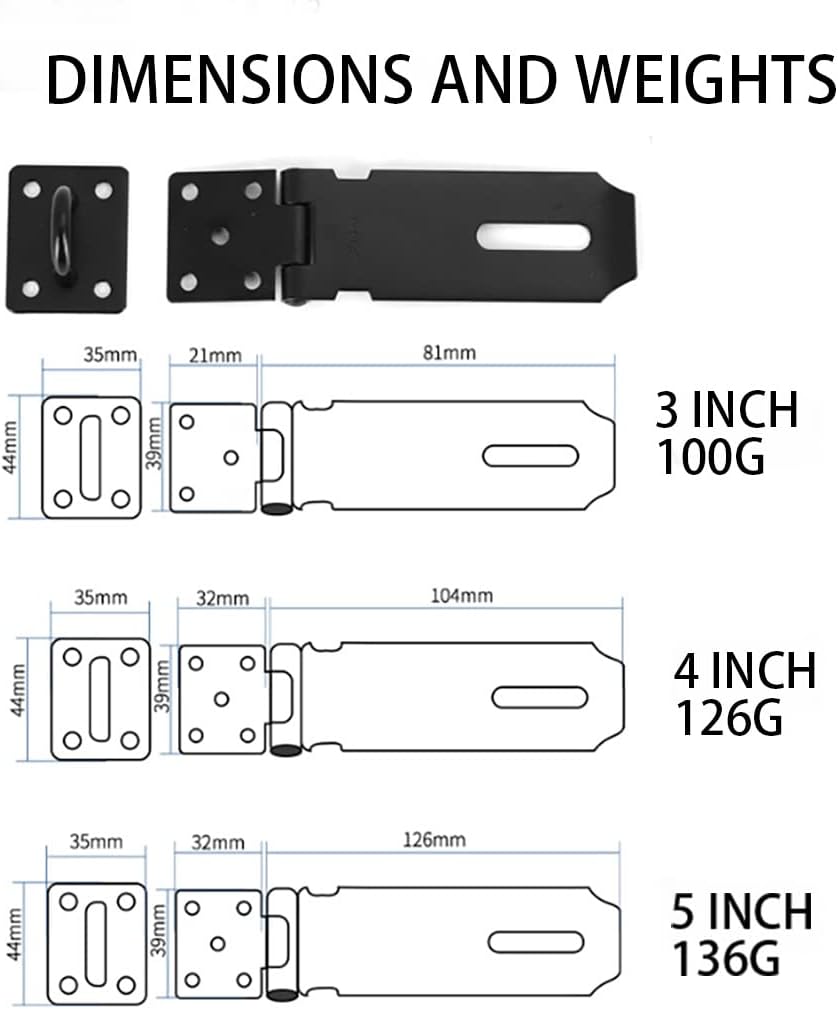 Thumbnail 5 de Axuansor Hasp Latch SUS304 Stainless Steel