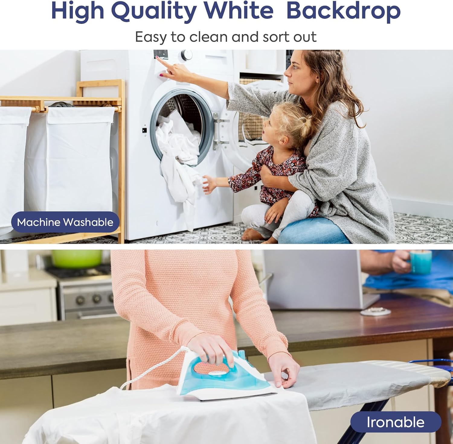 Thumbnail 4 de SEDGEWIN White Backdrop with Stand 6.5x5ft – Durable 3-in-1 Photography Backdrop Kit