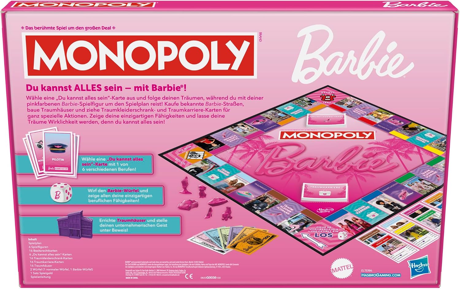 Detalle 2 de Monopoly Barbie Edition Brettspiel 🎲