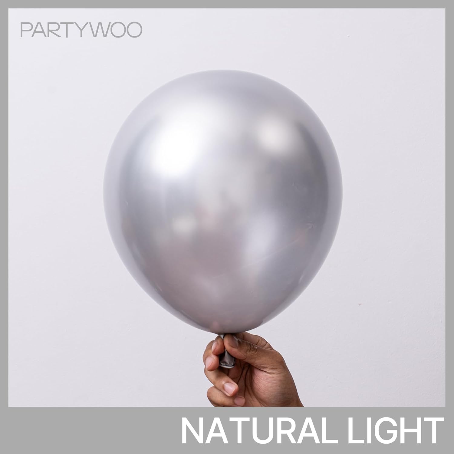 Thumbnail 2 de PartyWoo Metallic Silver Balloons, 85 pcs – Multisize Silver Latex Balloon Set for Garland, Arch, and Party Decor
