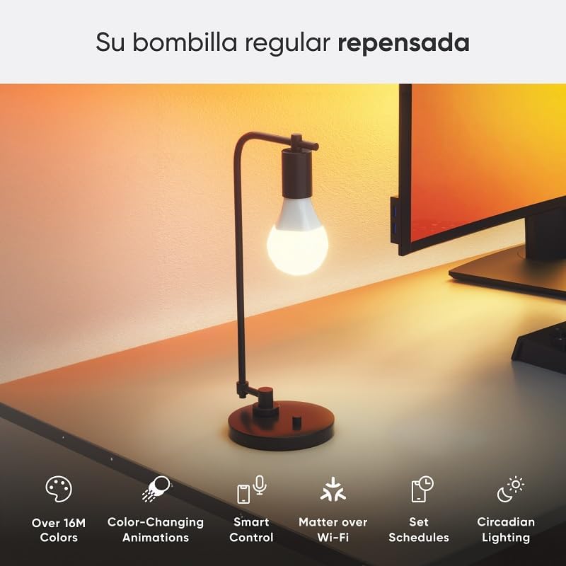 Thumbnail 1 de Nanoleaf Bombillas LED E27 WiFi RGB Regulables, Pack de 2
