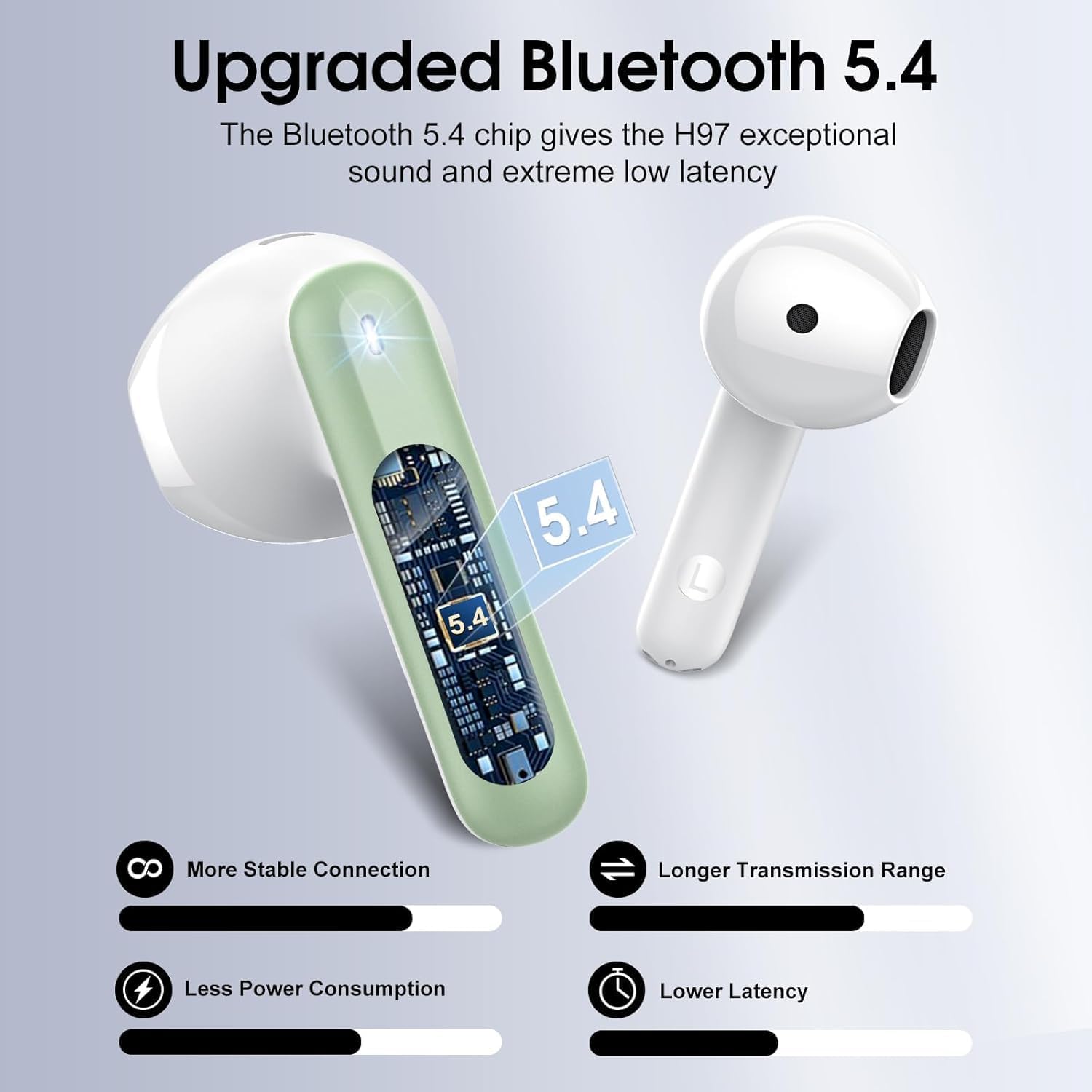 Detalle de Wireless Earbuds Bluetooth 5.4 40H Playback