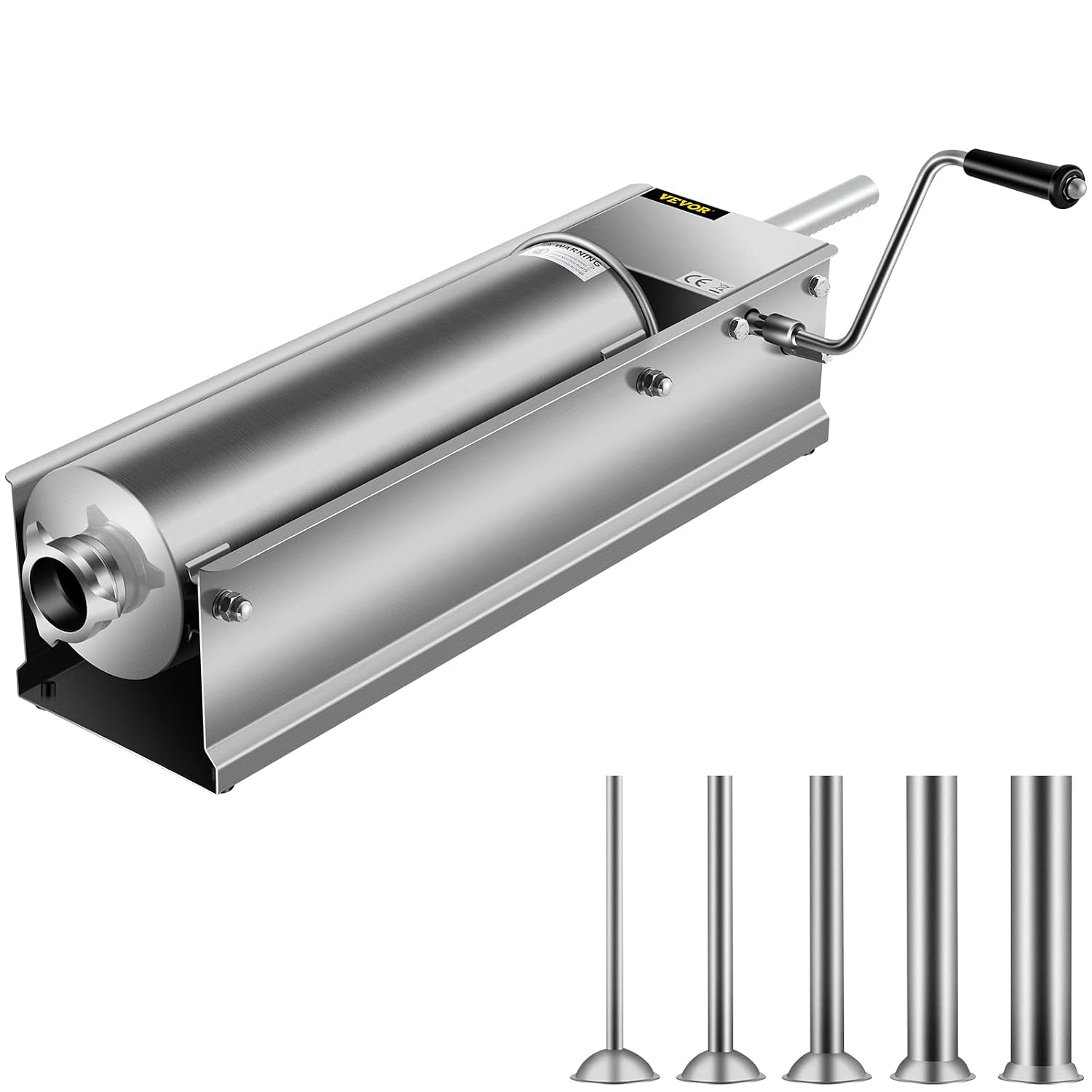 Detalle de VEVOR VV-SPSDGCJ7L Horizontal Sausage Stuffer, 7 L, 304 Stainless Steel