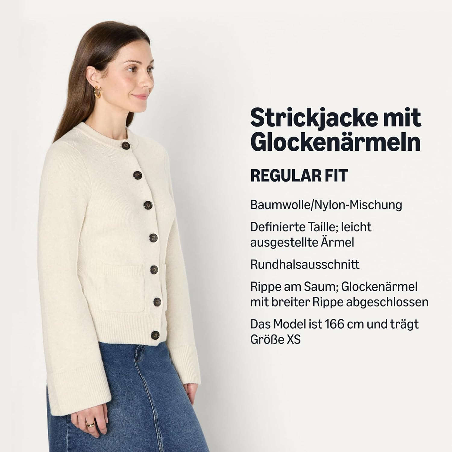 Thumbnail 3 de Amazon Essentials Damen Strickjacke mit Glockenärmeln und tailliertem Schnitt (Regular Fit)