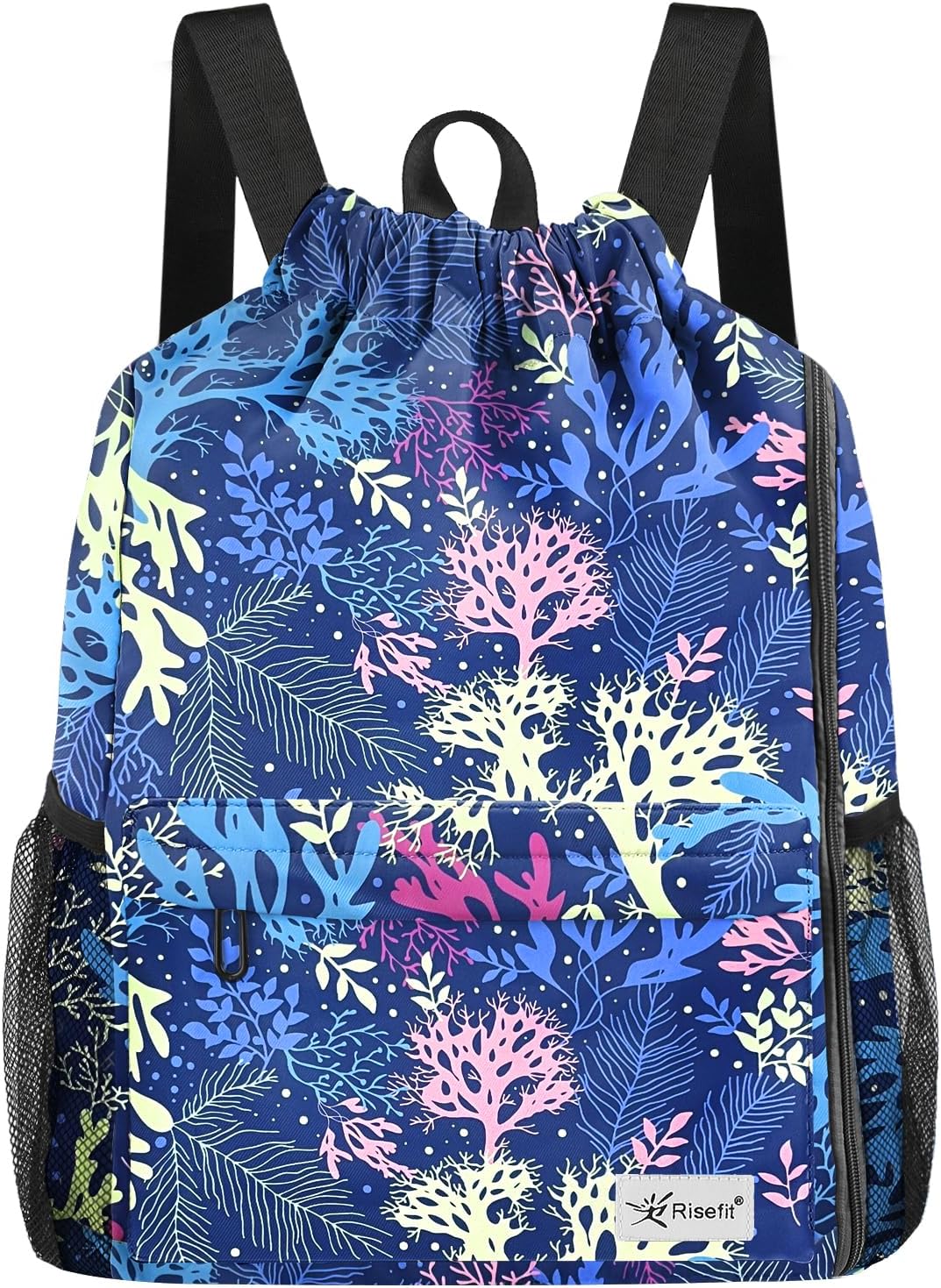 Detalle de Risefit Waterproof Swimming Bags drawstring gym bag for adults with multiple pockets
