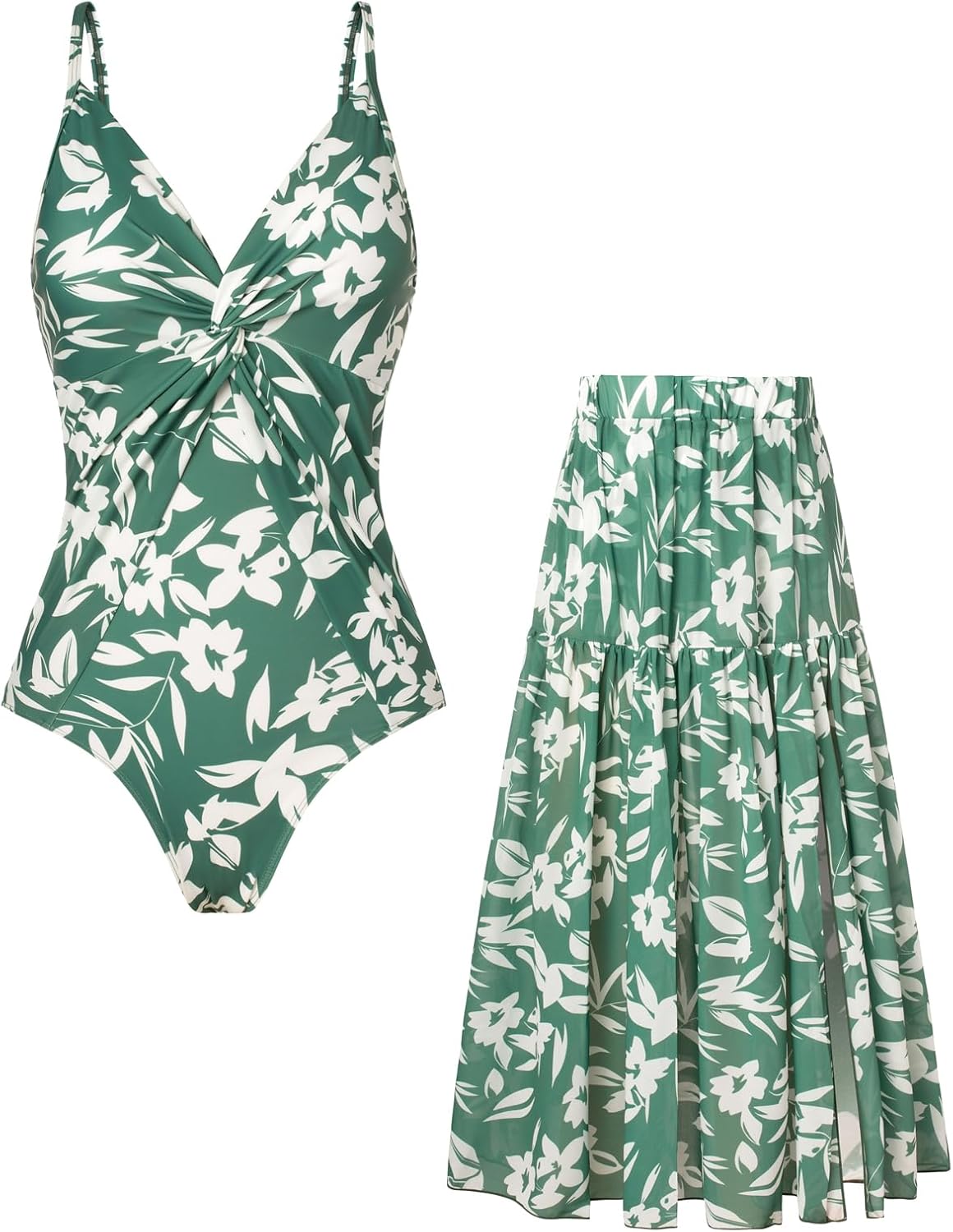 Thumbnail 6 de Grace Karin Women's One Piece Swimsuits with Cover Up Skirt and Tummy Control