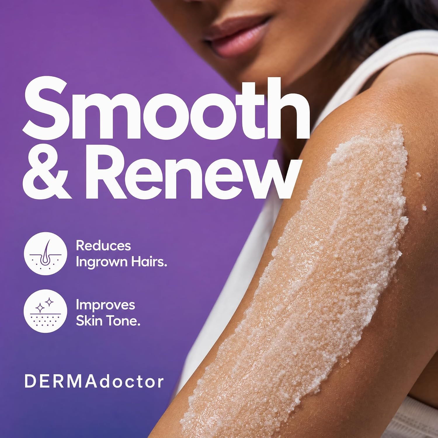 Detalle de DERMAdoctor KP Bump Eraser Body Scrub (10% AHAs + PHAs) for Keratosis Pilaris, Glycolic & Lactic Exfoliation, 8 fl oz
