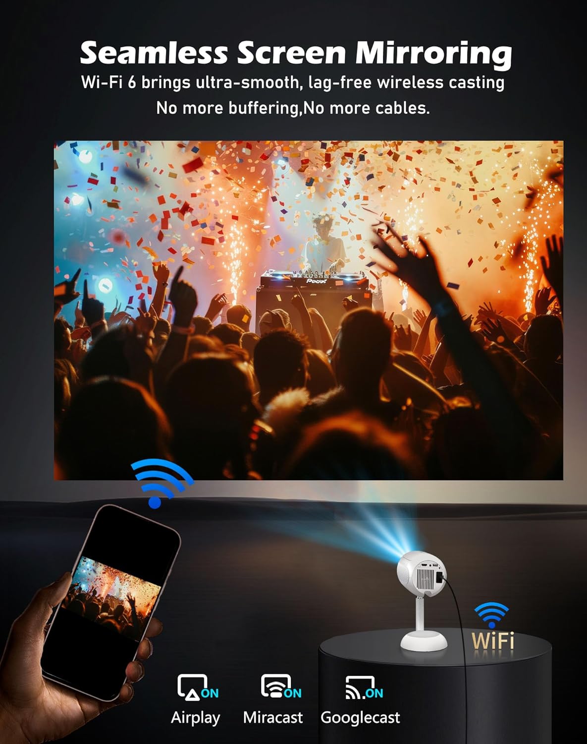 Thumbnail 5 de VGKE Mini Projector 0.99 kg 4K support