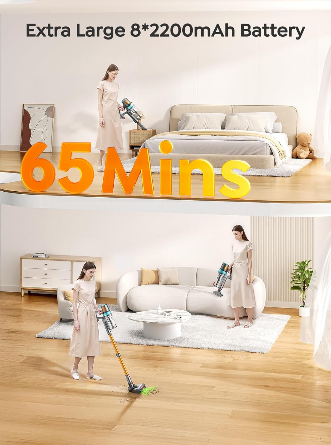 Thumbnail 4 de Cordless Vacuum Cleaner with 600W Brushless Motor and 65-Minute Runtime