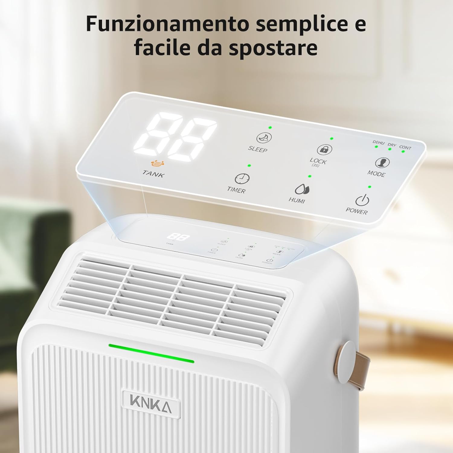 Detalle de KNKA Deumidificatore 16L/24h per casa