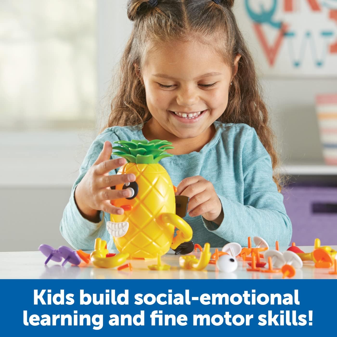 Detalle de Learning Resources Ananas des Émotions Deluxe – Jouet sensoriel Montessori (50 pièces) pour Orthophonie & Autisme