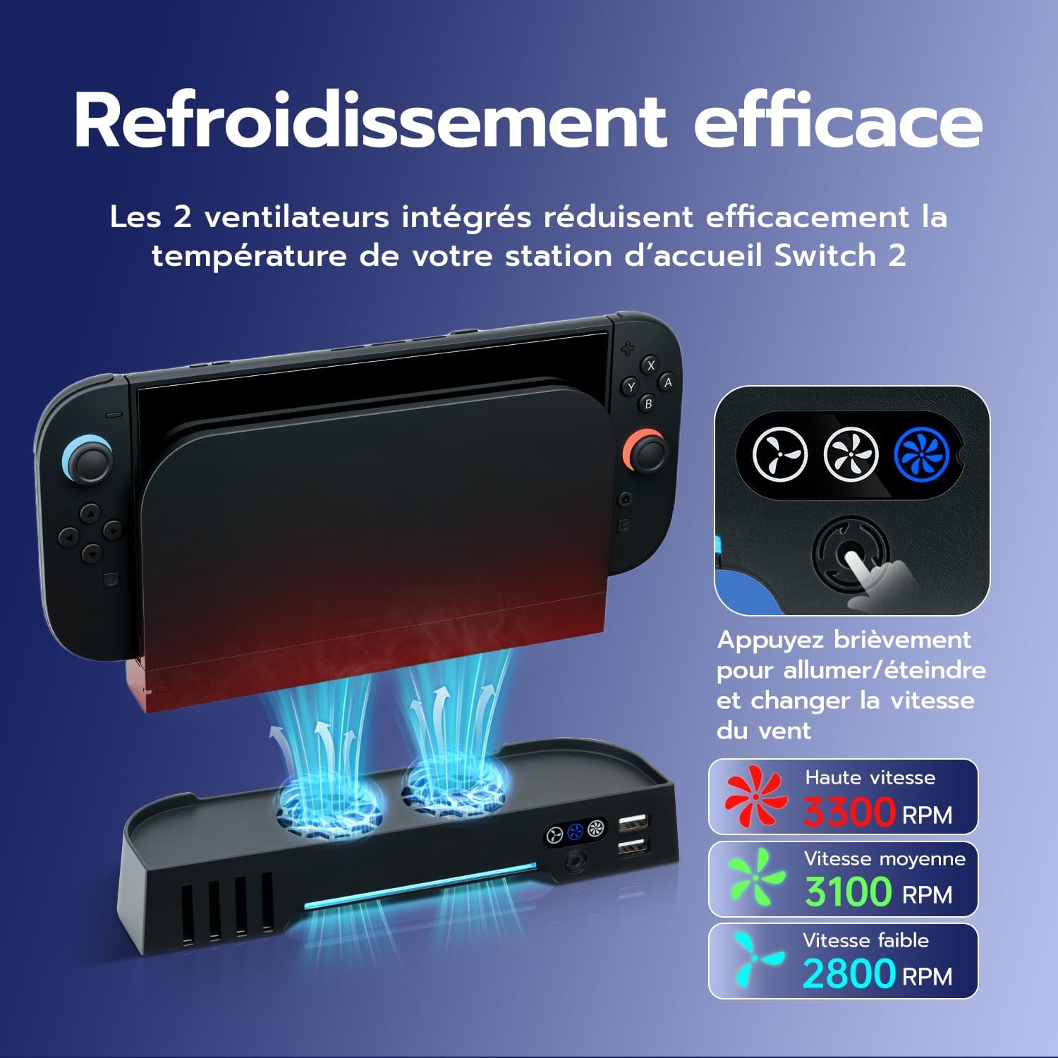 Detalle de Wigearss Station de Refroidissement Switch 2 🌬