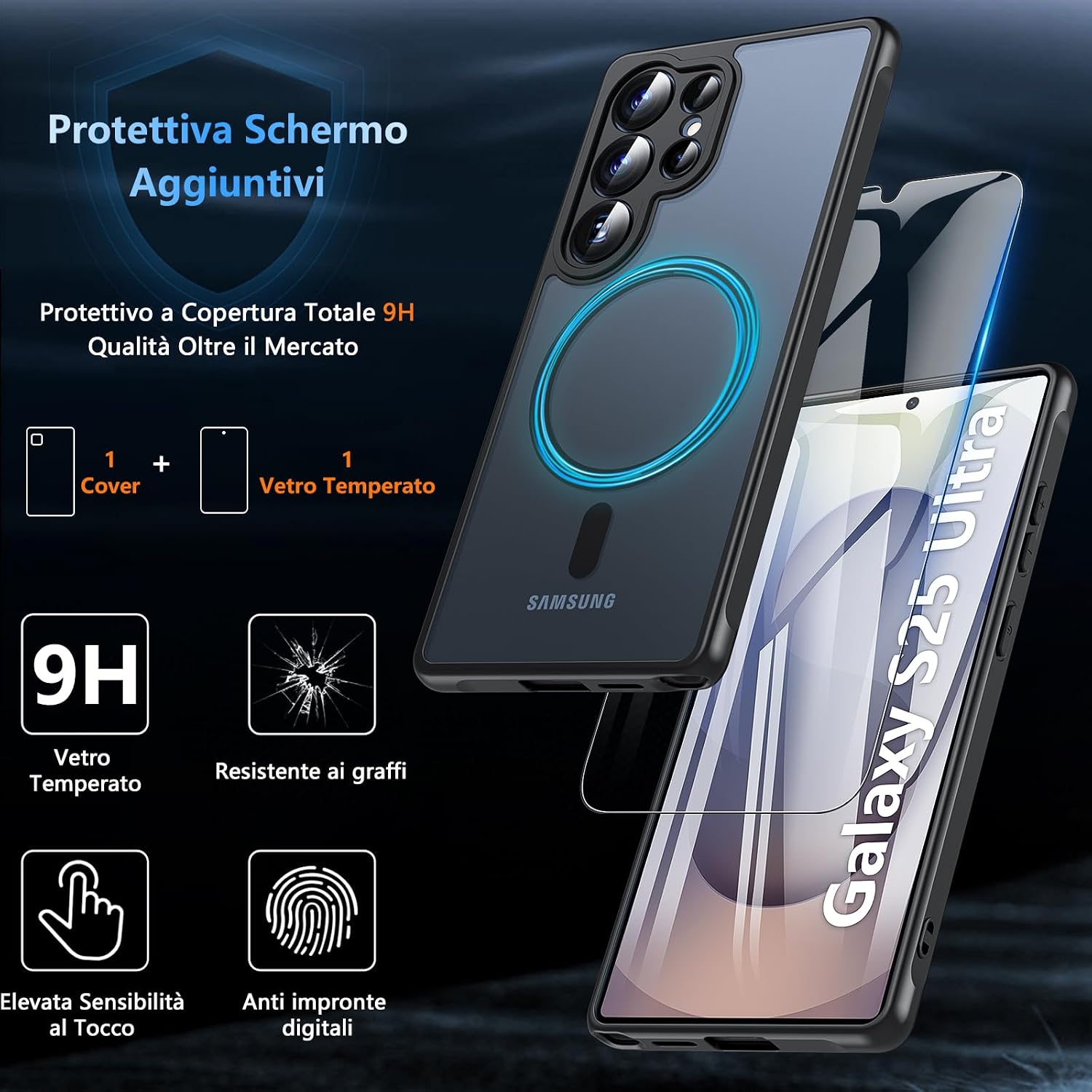 Detalle 2 de Funda Magnética para Samsung S25 Ultra 9H