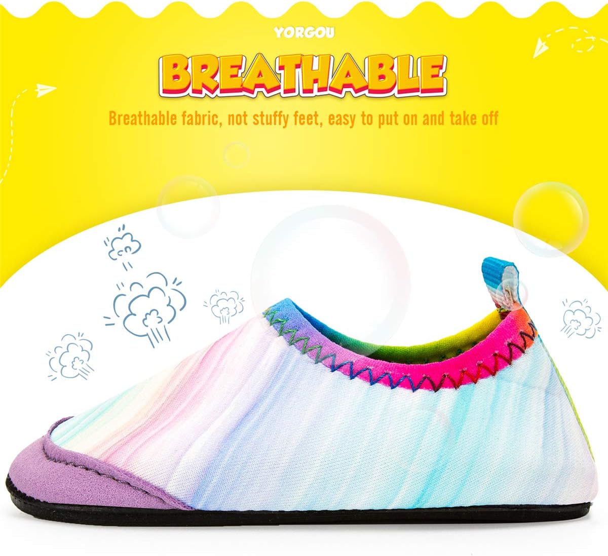 Detalle de Yorgou Baby Water Shoes for Toddlers – Non-Slip Aqua Socks for Pool & Beach