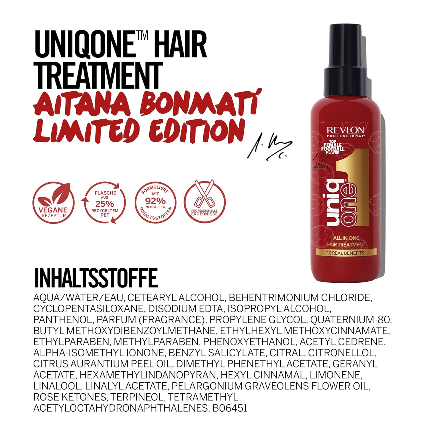Thumbnail 5 de REVLON PROFESSIONAL UniqOne Hair Treatment Aitana Bonmatí Limited Edition – Leave-in Haarkur 150 ml, Hitzeschutz, Anti-Frizz, vegan