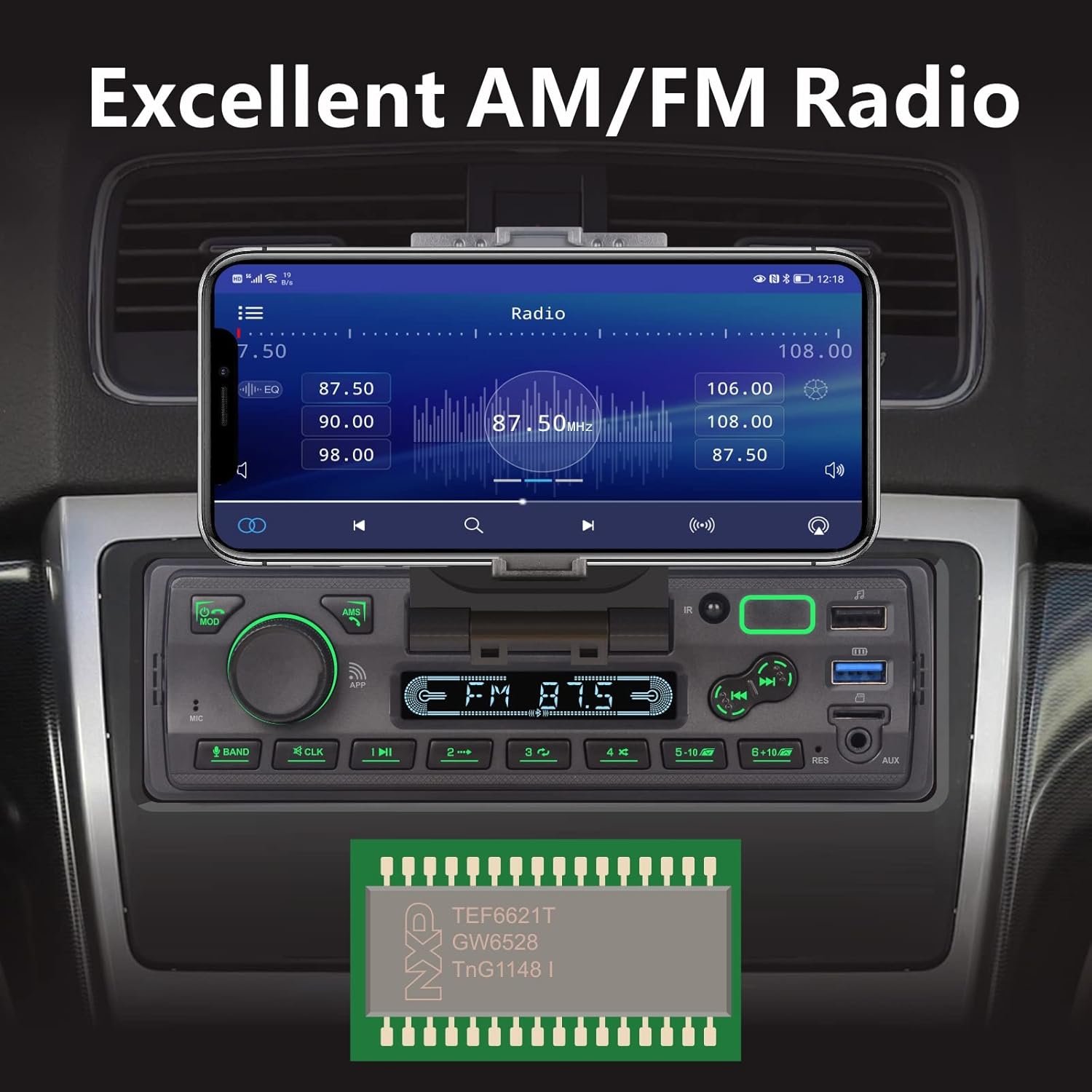 Thumbnail 4 de LXKLSZ Radio Coche 1 DIN Bluetooth