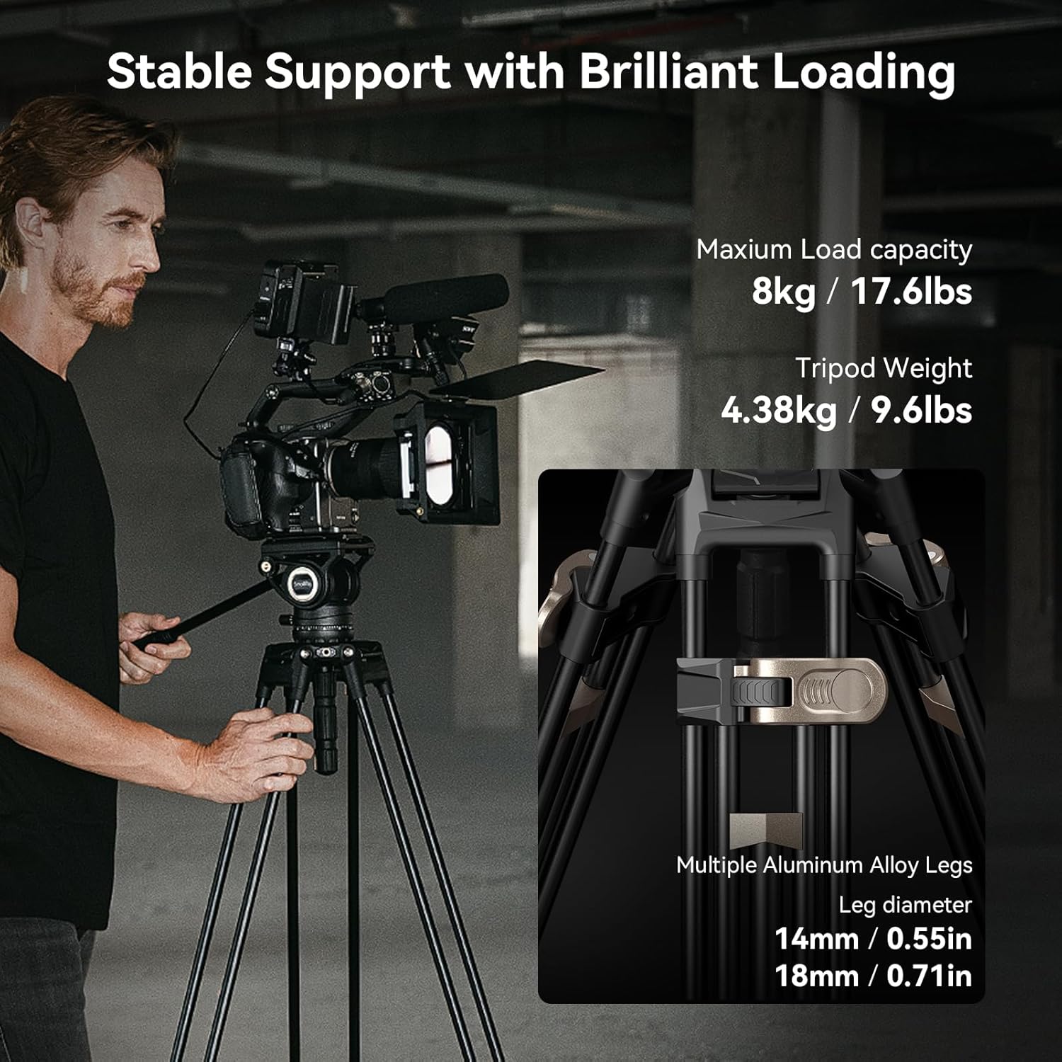 Thumbnail 4 de SmallRig AD-80 Heavy-Duty Videostativ 8 kg