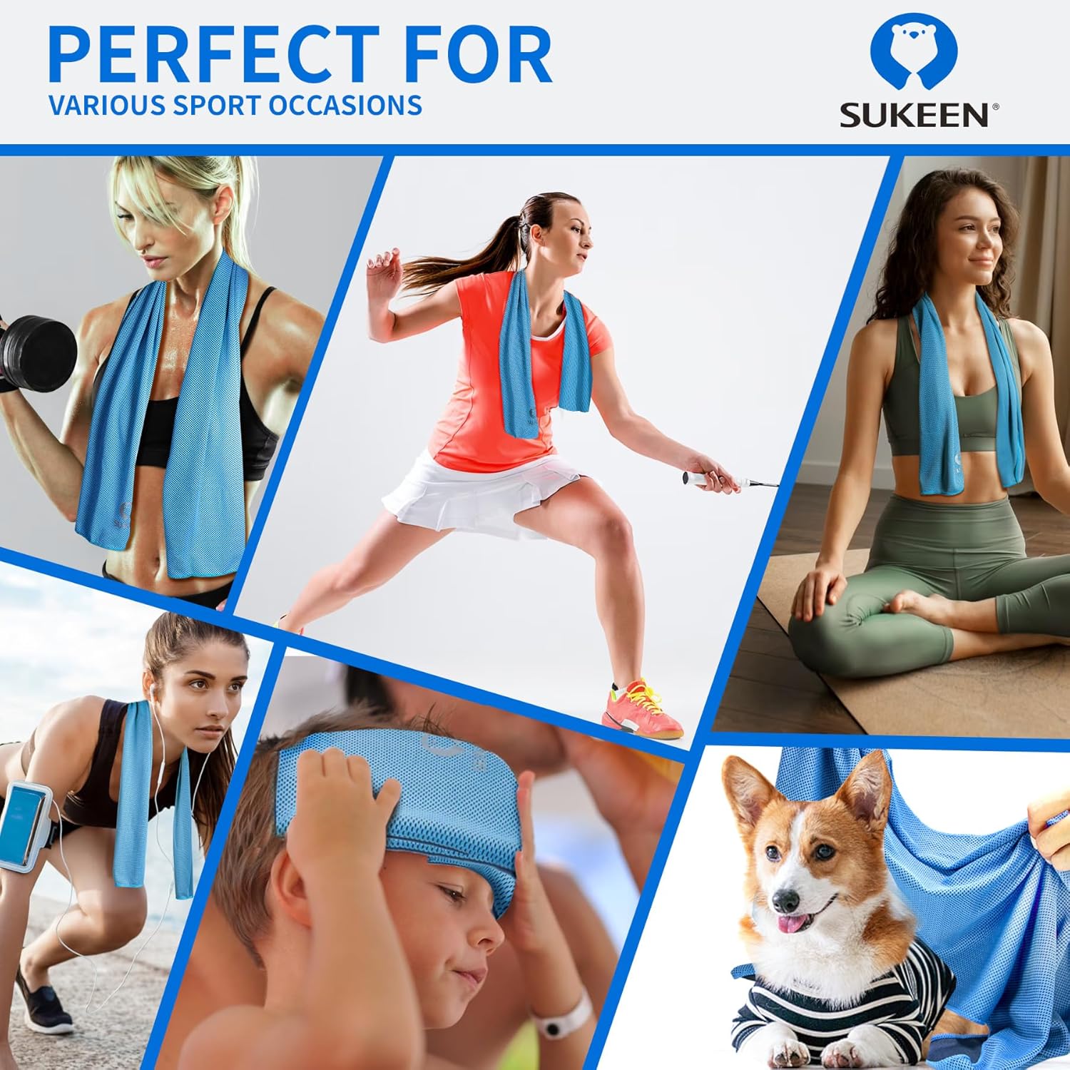Thumbnail 6 de Sukeen Cooling Towels 4 Pack, 40x12 in