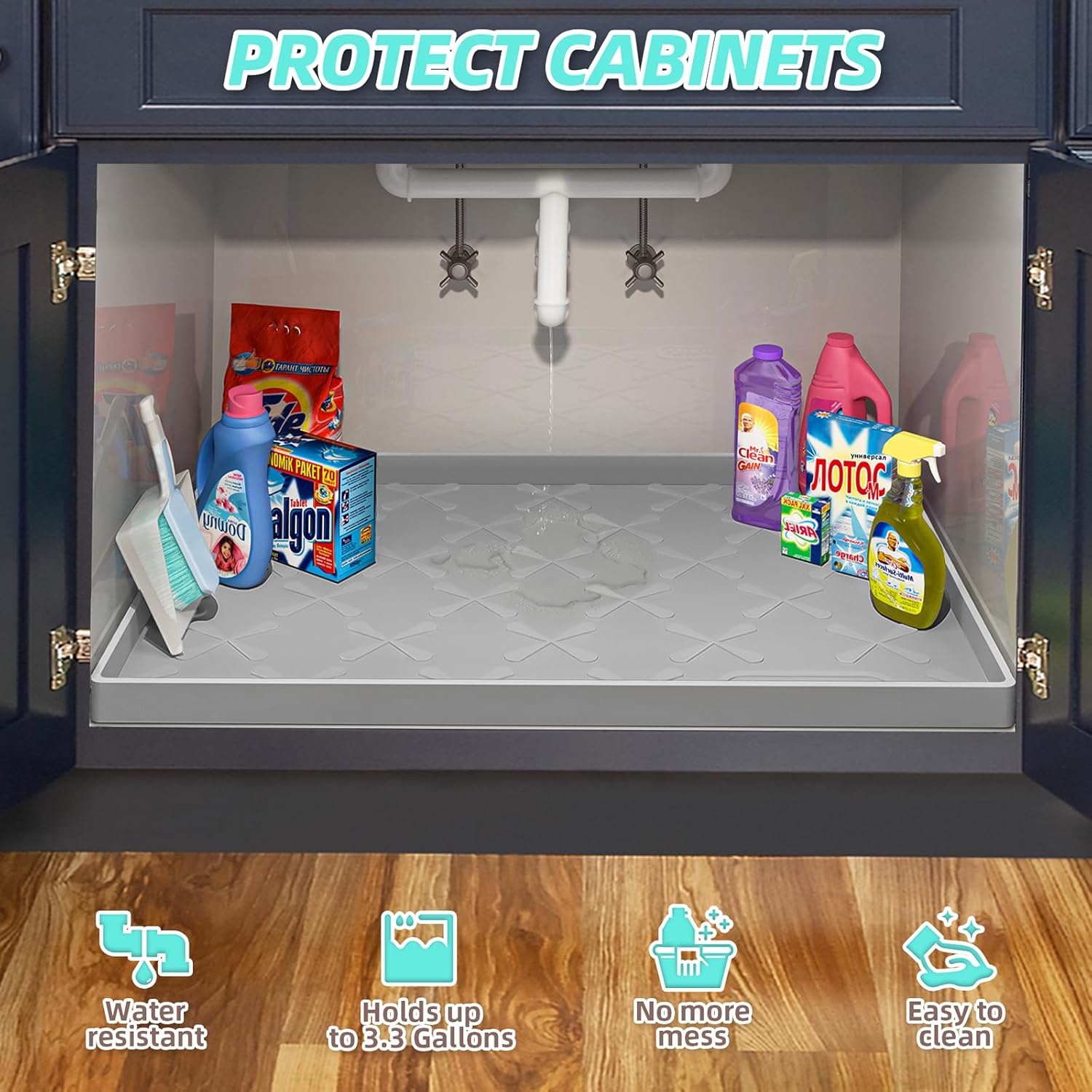 Thumbnail 4 de SIKADEER 34" x 22" Under Sink Mat 🧽