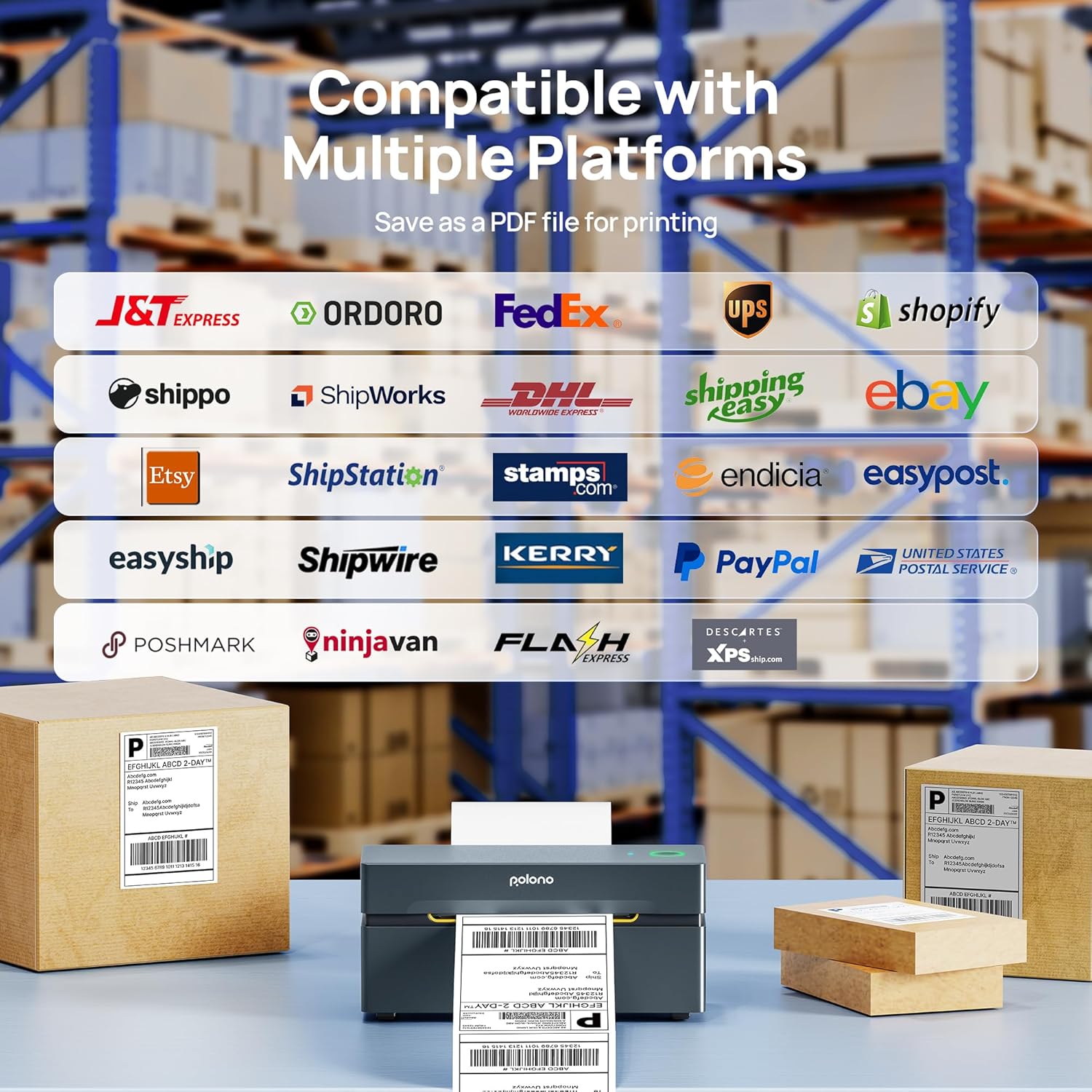 Thumbnail 4 de POLONO PL80E 4x6 Bluetooth label printer 📦