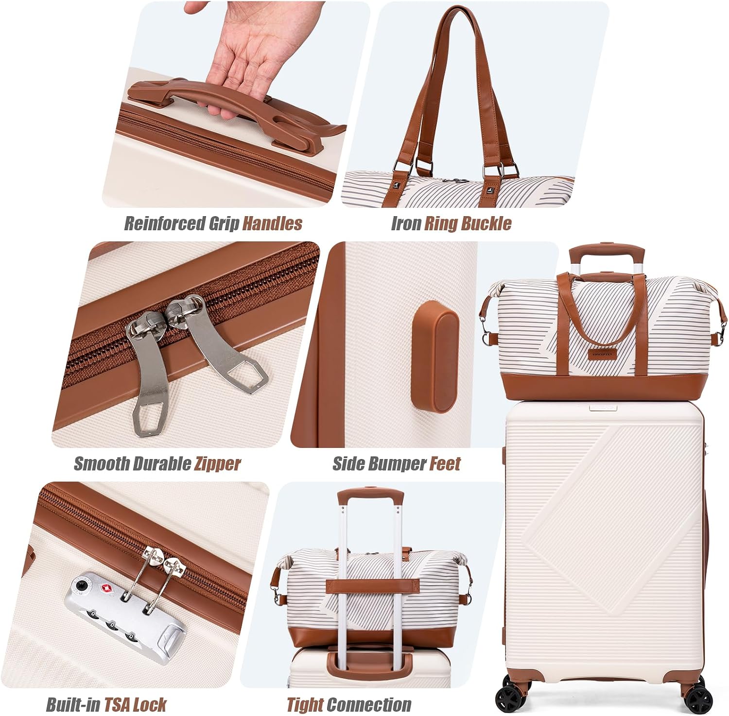 Thumbnail 6 de CONCEPTEN 5-piece lightweight luggage set with TSA lock