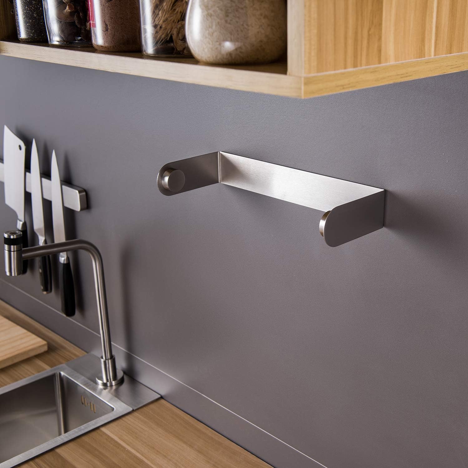 Thumbnail 5 de ZUNTO Under-Cabinet Paper Towel Holder (Self-Adhesive, No Drilling) — SUS304 Stainless Steel