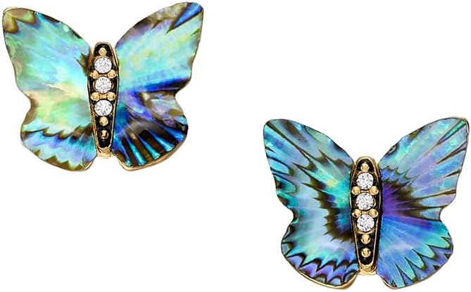 Thumbnail 6 de Boucles d’oreilles Fossil en acier inoxydable doré à fermoir poussette