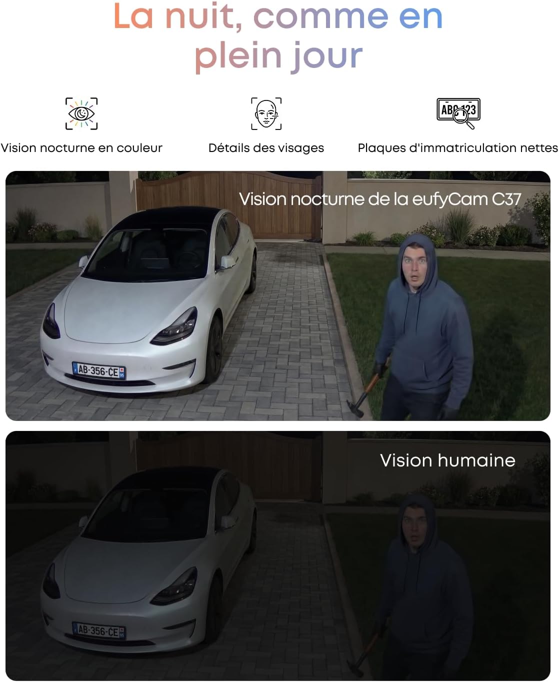 Thumbnail 6 de eufyCam C37: Caméra de surveillance extérieure 2K avec suivi IA 360° et solaire