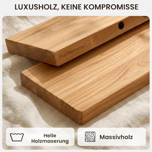 Detalle 2 de Fun Memories Schweberegale für die Wand – 2er Set aus recyceltem Ulmenholz, 24 Zoll