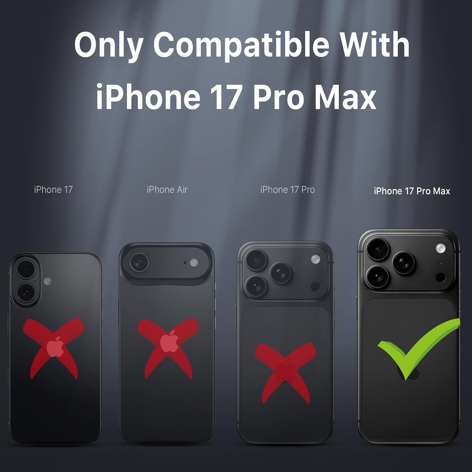 Detalle de M MYBAT PRO for iPhone 17 Pro Max Rugged Magnetic Case (Black) with Magsafe Compatibility