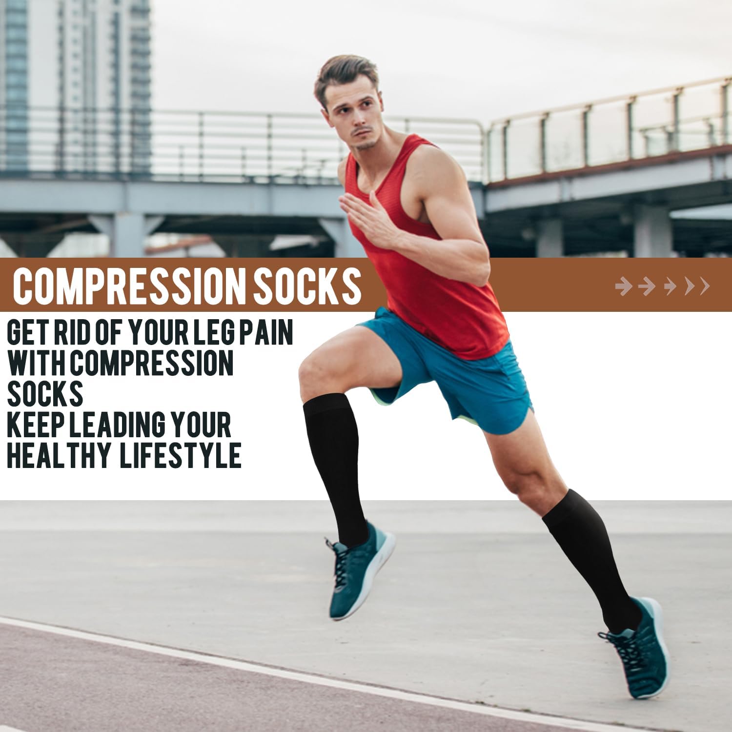 Detalle de Copper Compression Socks 15–20 mmHg