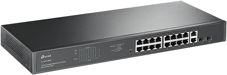 Thumbnail 1 de TP-Link TL-SG1218MP 18-Port Gigabit PoE+ Switch with 250W PoE Budget, 2 Uplink Gigabit + 2 Combo SFP Slots