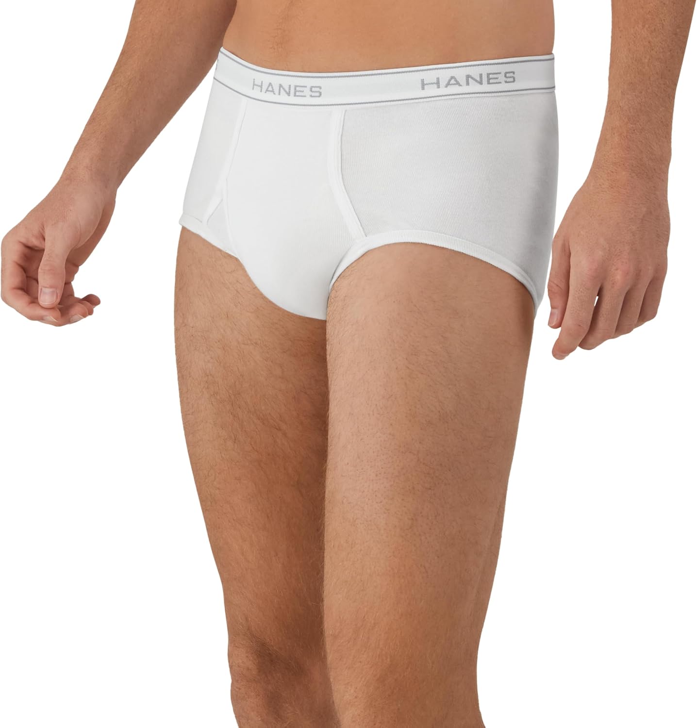 Detalle de Hanes Men's Underwear Brief Pack: Full Rise Cotton Briefs, Moisture-Wicking, White – 12-Pack