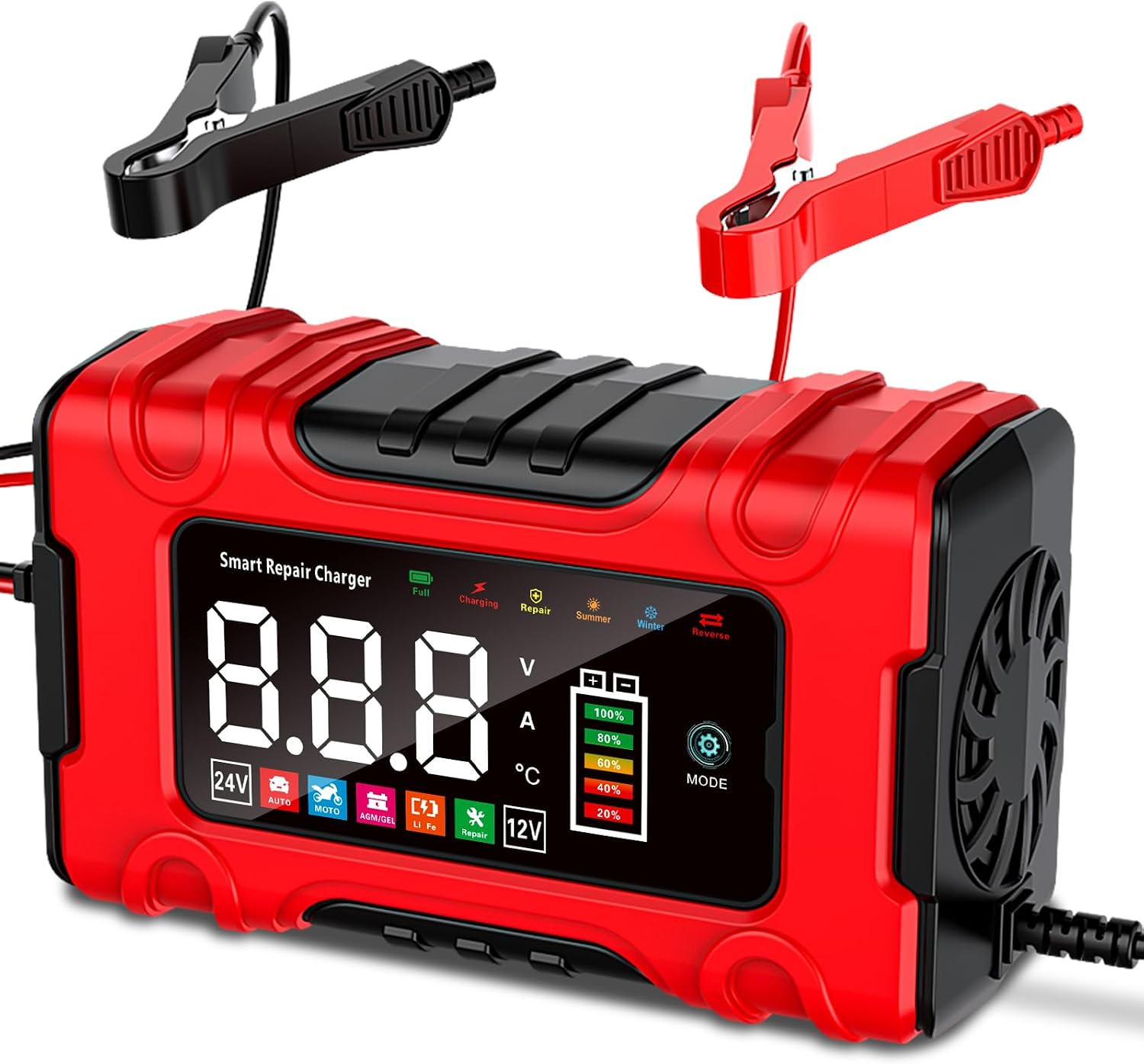 Detalle de 10A Autobatterie Ladegerät 12V/24V mit LCD