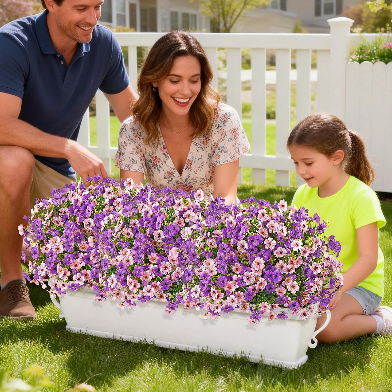 Thumbnail 6 de Yastouay Outdoor UV-Resistant Artificial Flowers in 14 Bundles – Lifelong Color for Front Porches and Window Boxes