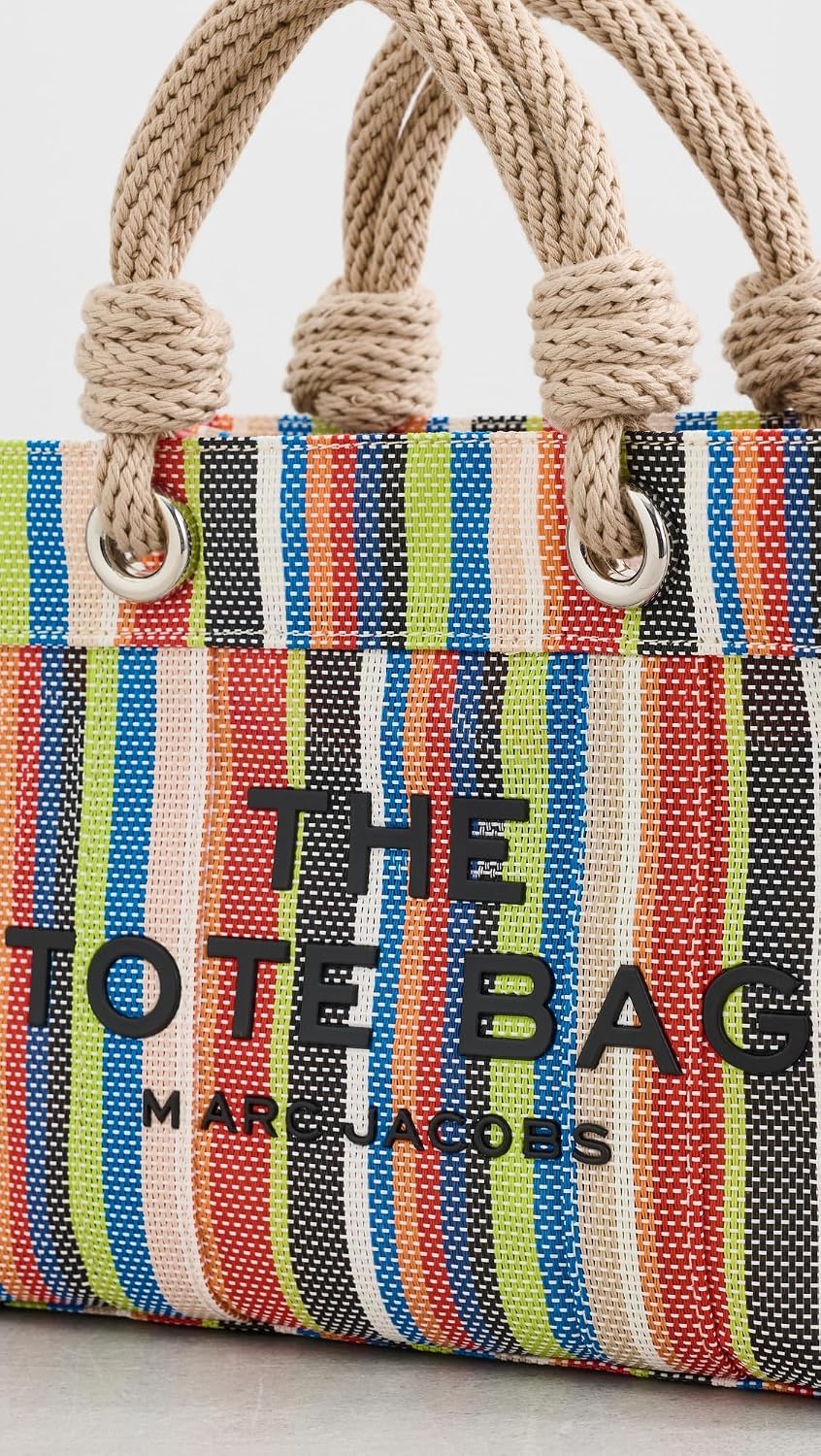 Detalle 2 de Marc Jacobs The Small Tote Bag — petit cabas en maille rayée