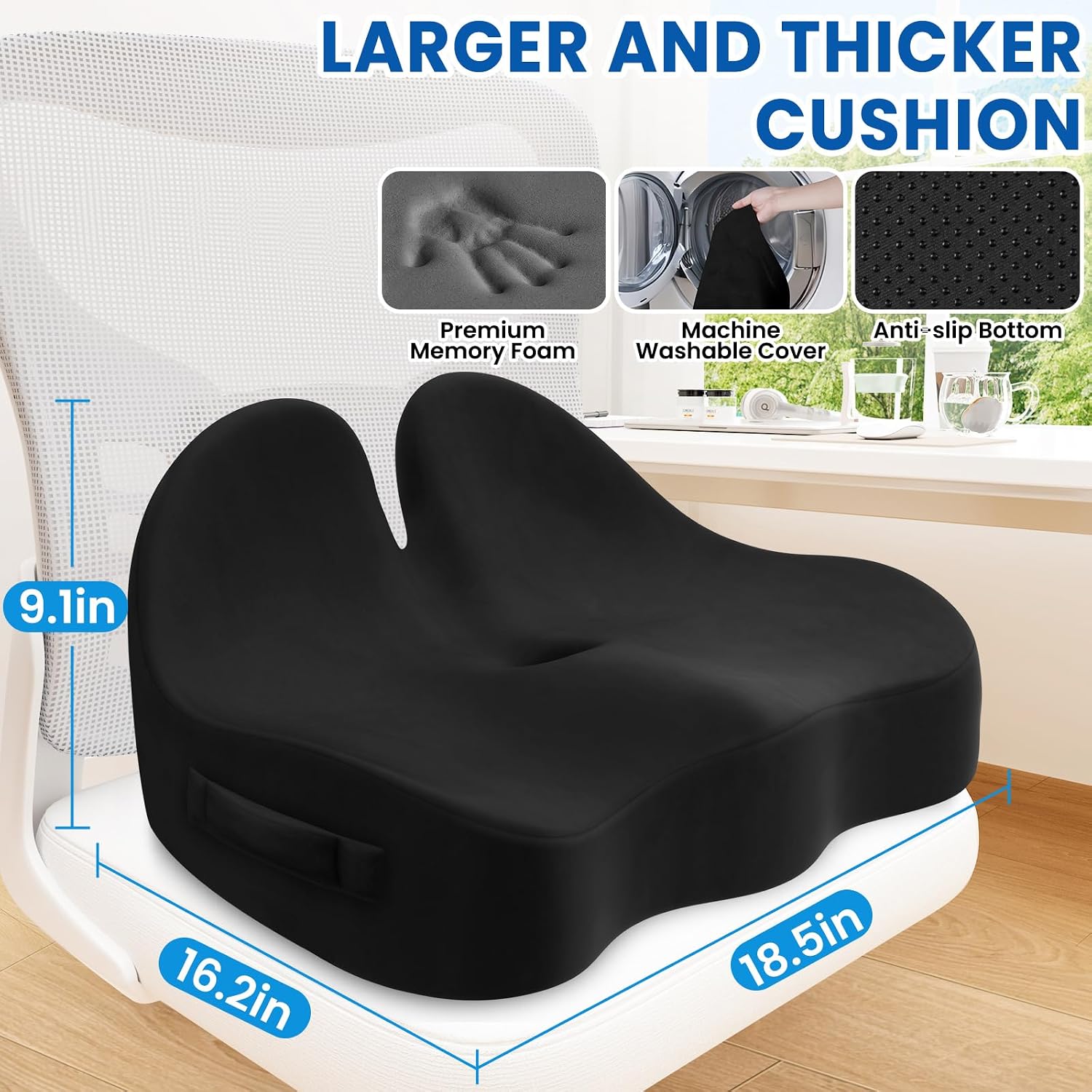 Detalle 2 de DailyCuddles Memory Foam Seat Cushion Large