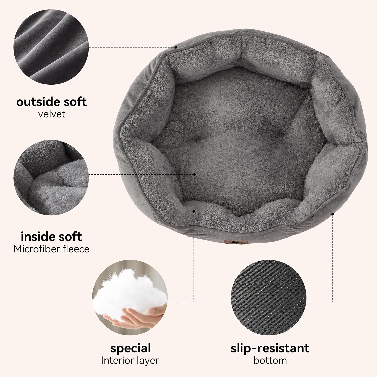 Detalle de Asvin Pet Bed 20 inches