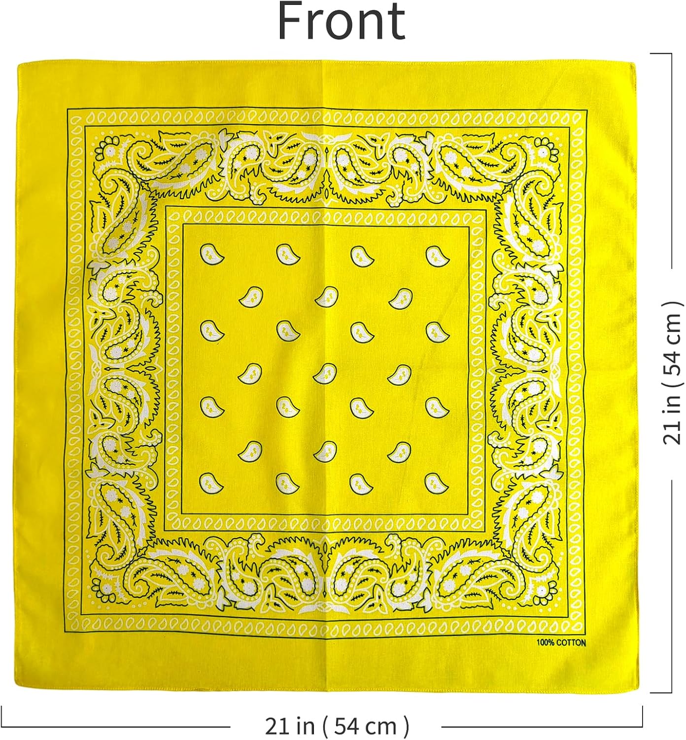 Detalle de APIGANIZ 100% Cotton Bandanas, 21 x 21 Inches, Set of 6