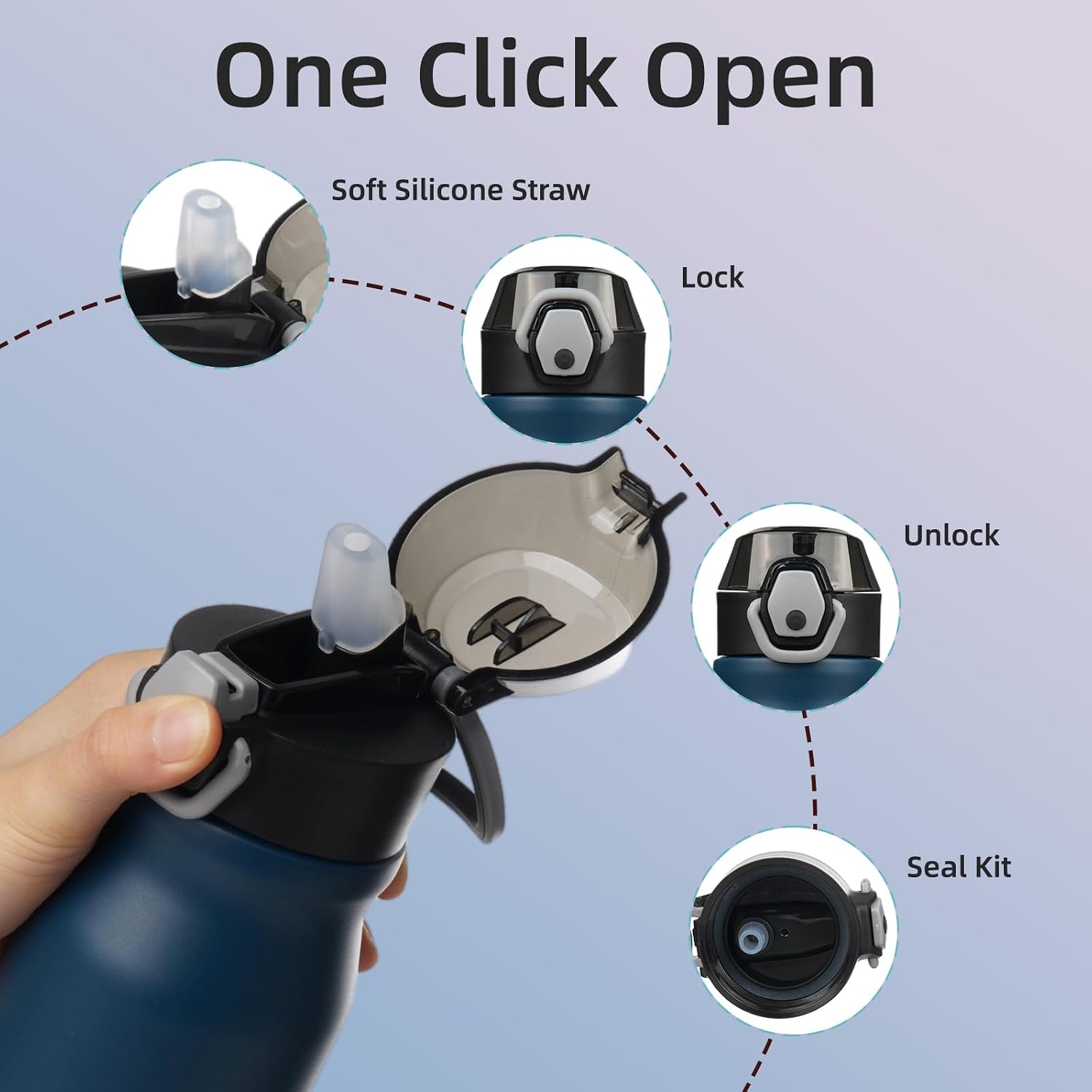 Thumbnail 2 de BJPKPK Insulated Water Bottle 25 oz