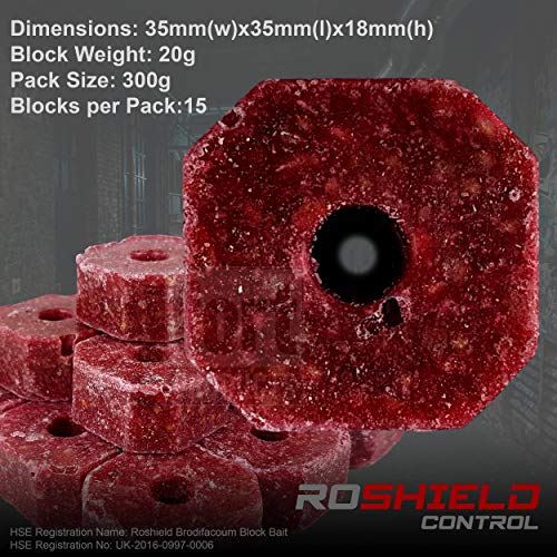 Thumbnail 5 de ROSHIELD Brodifacoum 300g (15x20) Maximum Strength Block Bait for Rats and Mice
