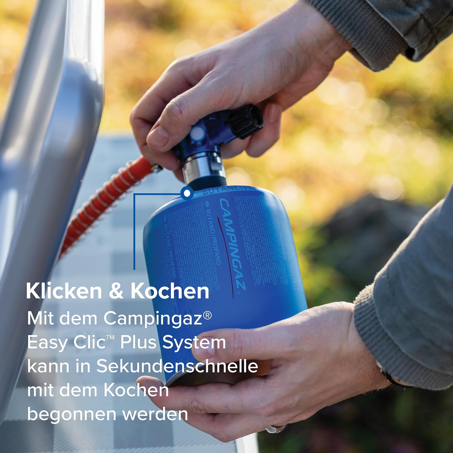 Detalle de Campingaz Camping Kitchen 2 Campingkocher – leistungsstarker Zweiflammen-Campingkocher