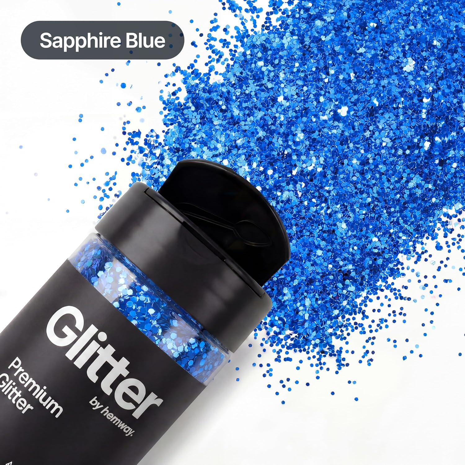 Thumbnail 3 de Hemway Sapphire Blue Glitter Shaker 130g – Extra Chunky, Multi-Purpose Craft Glitter